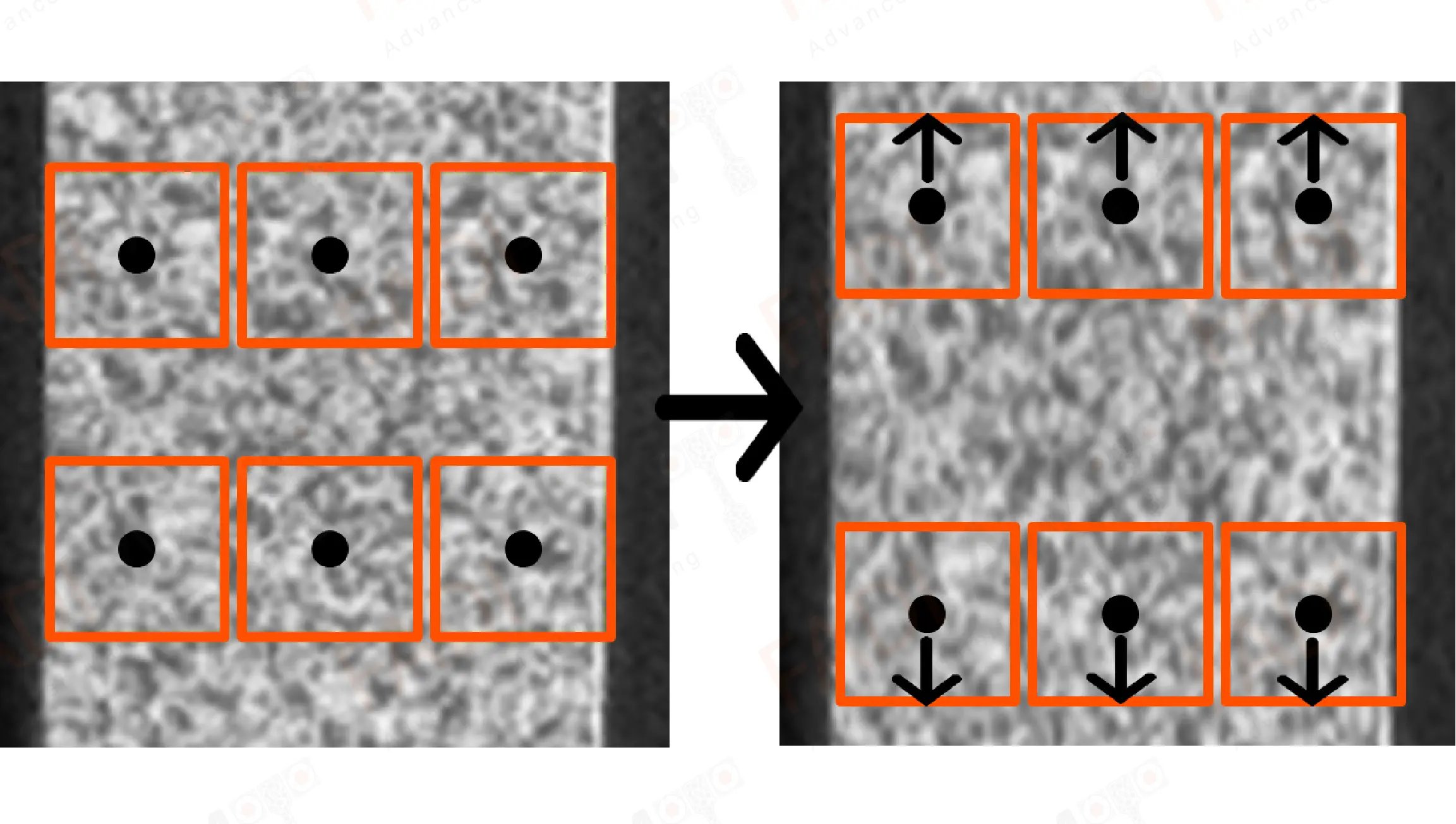 In DIC the subsets will appear stretched in the iamges during the test_FADI-AMT